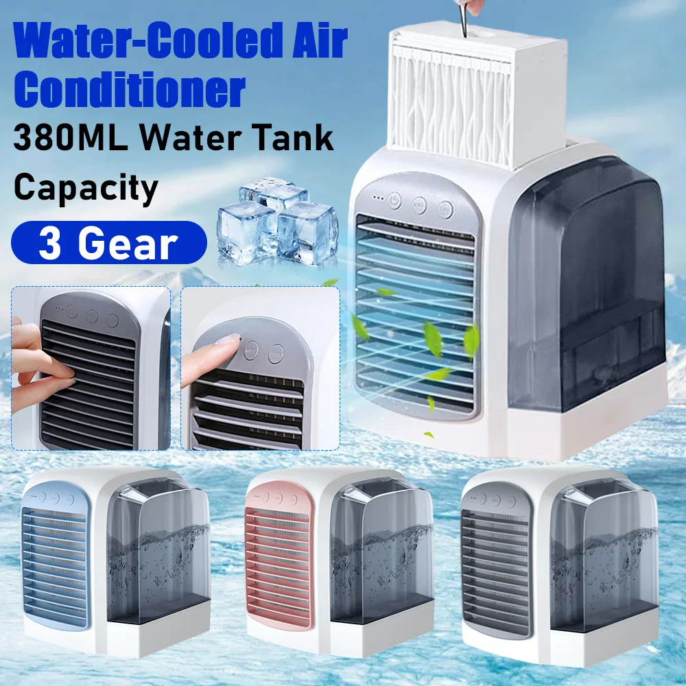 Pc Water Cooling - Wassergekühlte Klimaanlage Persönlicher Mini-Luftkühler 3-Gang-Luftkühlgerät 380ml